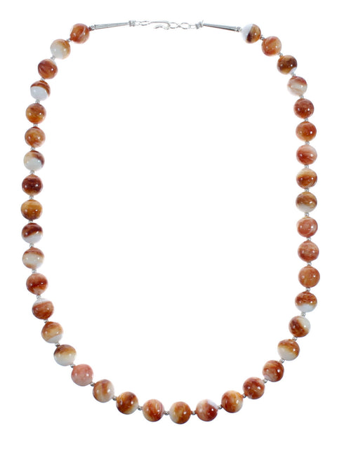 Oyster Shell Genuine Sterling Silver Southwest Bead Necklace JX128502